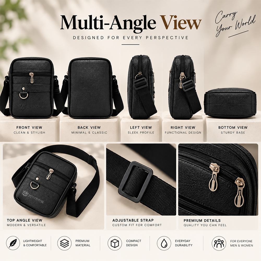 Devonshii Sling Bag Multi-Angle View